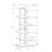 Blalock Bookshelf, Bookcase, Etagere, 5 Tier, 60"H, Office, Bedroom, Metal, Laminate-94949107
