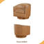 Fauteuil pivotant tonneau à base de bois-2107700668