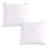 Fluffy Throw Pillows for Home Decoration, Solid Color Square Cushions, Textured Burlap with Faux Linen Pillow Covers 18X18 Inches, 2Pcs Pillow Inserts, Linen Cover, R-107227348