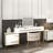 47.2" Modern White Makeup Vanity with Flip-Top Mirror, 4 Drawers, Storage Compartments & Gold Metal-636803260