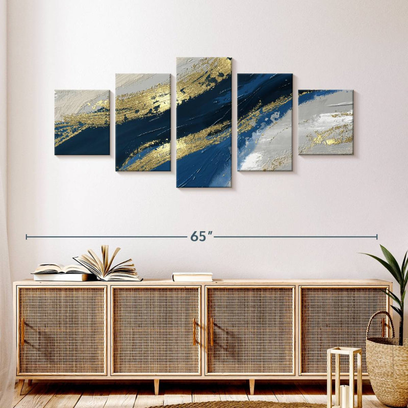 River Strokes, 24" H x 55" W
