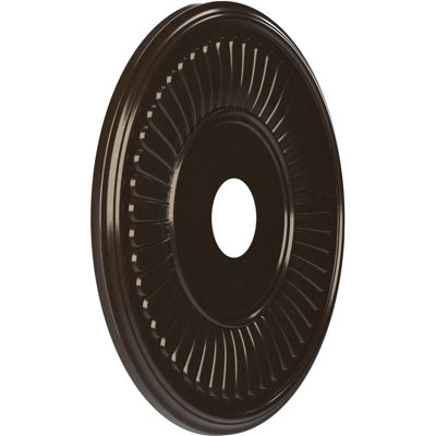 19"OD x 3 1/2"ID x 1"P Berkshire Thermoformed PVC Ceiling Medallion (Fits Canopies up to 8 3/8"), Universal Metallic Rustic Mist