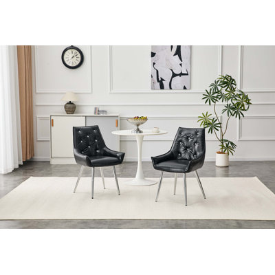 Fauteuil d'appoint en cuir synthétique à motif crocodile avec dossier capitonné et pieds en métal