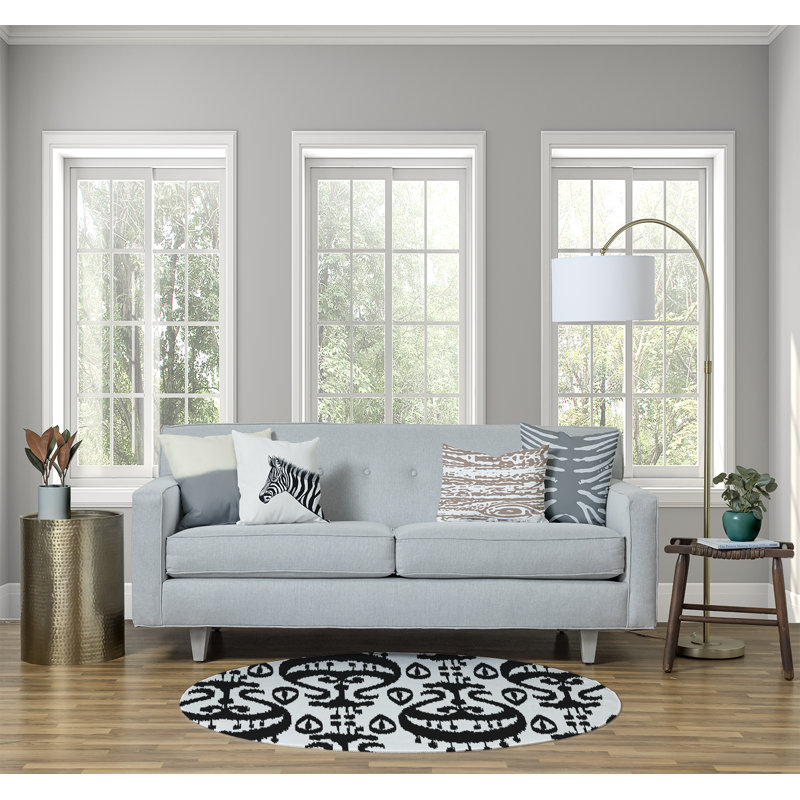 Lamira Chenille Ikat Indoor Rug, Round 5'