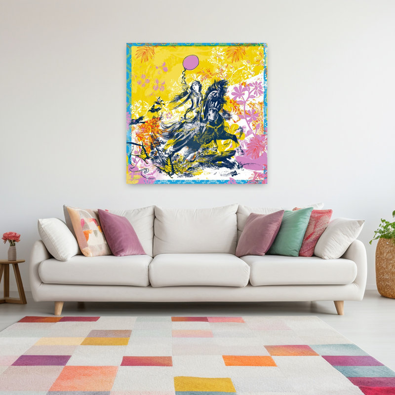 Congin, cheval, art urbain contemporain, H 48 po x l 48 po