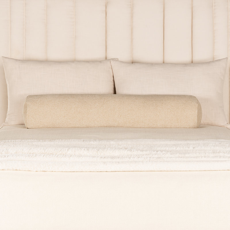 Coussin décoratif Cascade Getty, Tanné, Traversin H 8 po x l 21 po