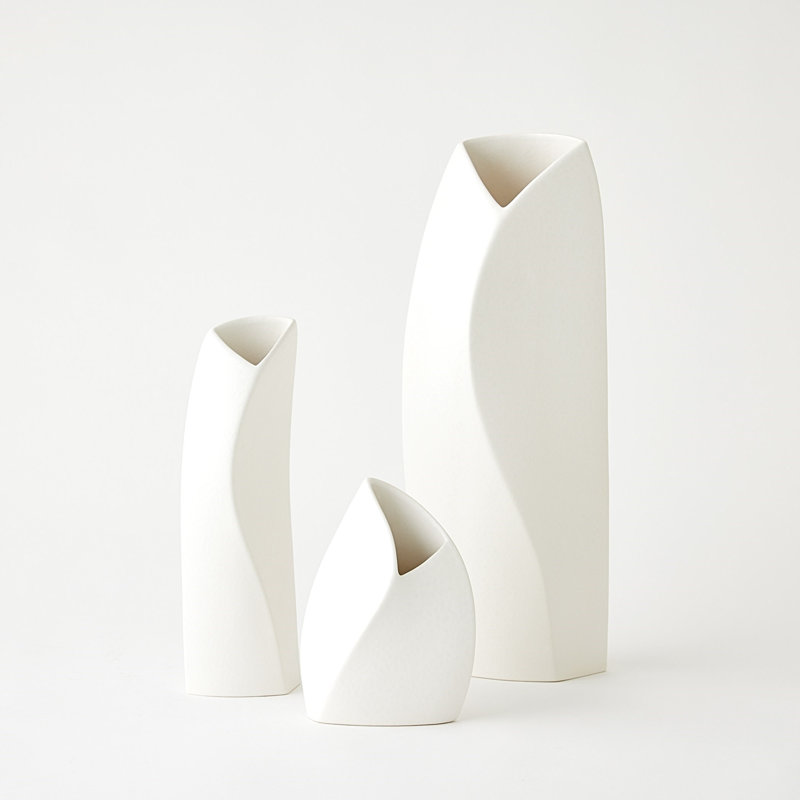 Willow Handmade Ceramic Table Vase, 19" H x 7.5" W x 4.5" D