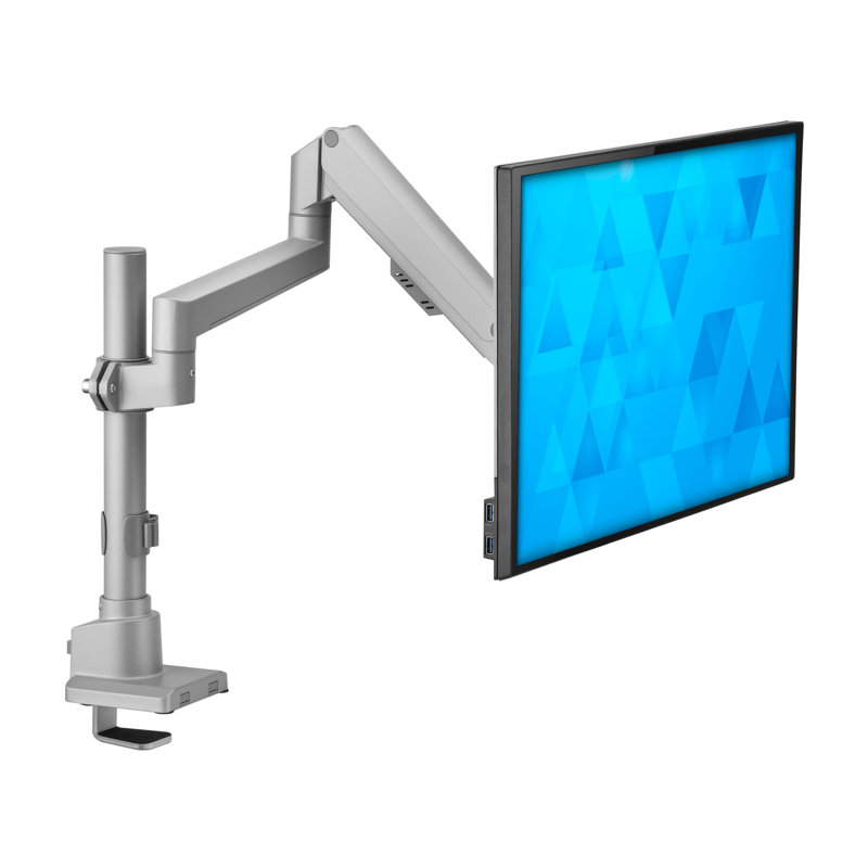Mount-it Silver Motorized Adjustable Multi Screen Desk Mount for 23" Monitor Screen Holds up to 19.8lbs