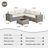 Baili 5 - Person Outdoor Wicker Sectional Seating Group with Cushions, Modern Modular Rattan Conversation Set, Patio Furniture Set with Wide Armrest-1944508780