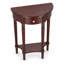 Console demi-cercle classique et traditionnelle peu encombrante avec tiroir et tablette ouverte pour l'entrée, le couloir ou le salon.