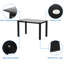 Table en verre noir pour le salon et la salle à manger - 52 po x 27,6 po x 29,5 po, capacité de poids de 170 lb, table d'apparence moderne, divers espaces, facile à entretenir