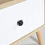 Table de chevet élégante avec tiroir, chêne saphir et blanc, 17,7 po x 30,7 po x 14,2 po | Panneau de particules 100% enduit de mélamine, assemblage facile avec système Minifix | Conception élégante, parfaite pour les chambres à coucher modernes et les solutions de rangement