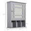 Armoire à pharmacie de salle de bain avec miroir, armoire à miroir murale avec porte et tablettes de rangement, gris
