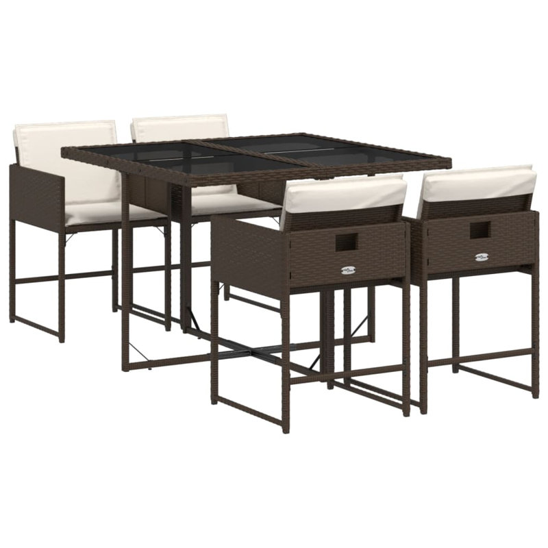 Ensemble repas avec coussins Hokku Designs, Beige, Brun, 4