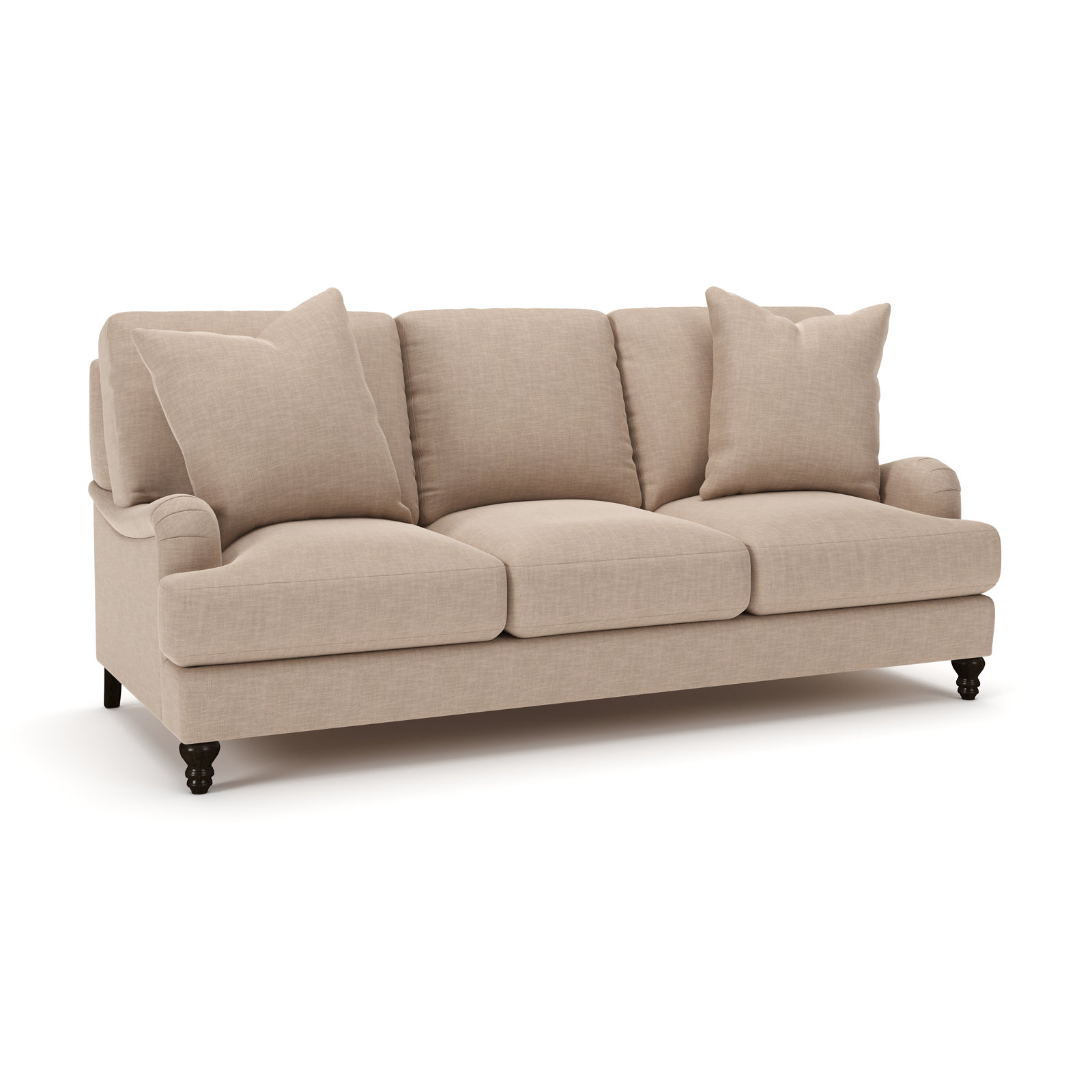Walters 88'' Recessed Arm Sofa, Conversation Linen Basketweave