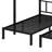 Metal Triple Bunk Bed With Safety Guardrails
