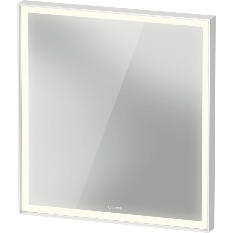 L-Cube Rectangular Metal Wall Mirror, 27.5" H x 25.63" W