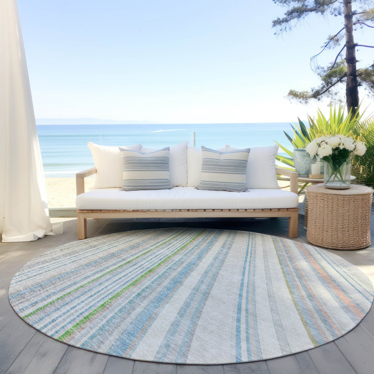 Chayden Washable Striped Indoor / Outdoor Rug