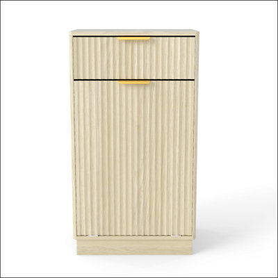 10-Gallon Woodgrain Tilt-Out Trash Can Cabinet
