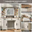 Meuble-lavabo avec miroir coulissant et lumières Farmhouse-765774844
