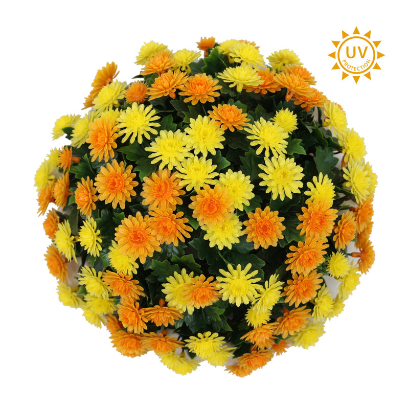 2PCS Mum Topiary Ball,16",  UV Protected
Orange / Yellow, Orange/Yellow