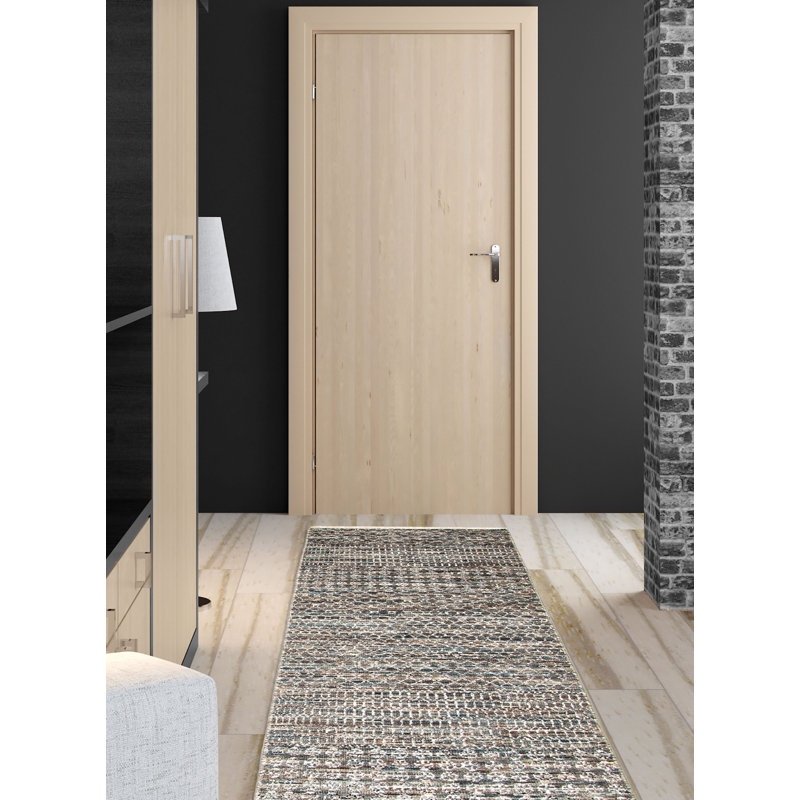 Tapis gris ombre en soie One Of A Kind 2 pi 8 po x 10 pi 0 po
