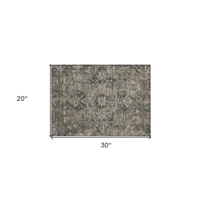 Rectangle HomeRoots Area Rug with Non-Slip Backing