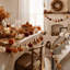 Décoration d'automne pour l'Action de grâce : Drapeau de citrouille en mousse, guirlande de citrouilles en mousse, décoration pour foyer et maison.