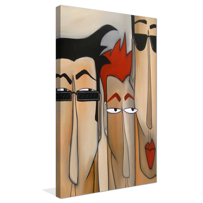 « faces #555 » par tom fedro, reproduction d’art sur toile tendue, H 30 po x l 18 po x P 1 po