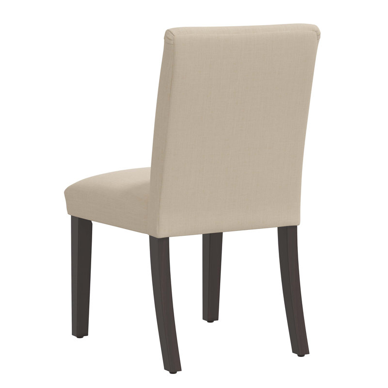 20'' H Upholstered Dining Chair, Classic Linen Linen, Ancient Stewart Red