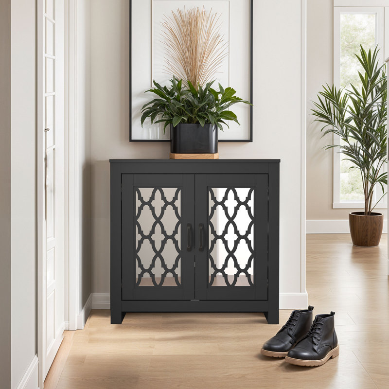 Chessani 12 Pair Shoe Storage Cabinet, Black