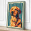 Golden Retriever Through Bars Minimalist - Wrapped Canvas-1304898157-1304898199