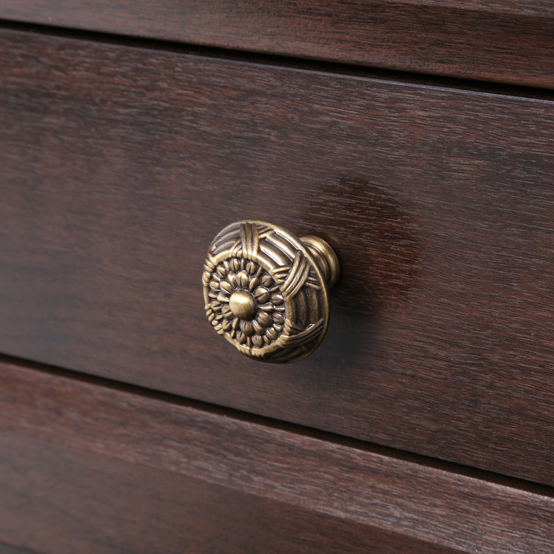 Ribbon and Reed Mushroom Knob, Antique English