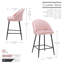 Upholstered Counter Stool with Metal Frame-1697769341