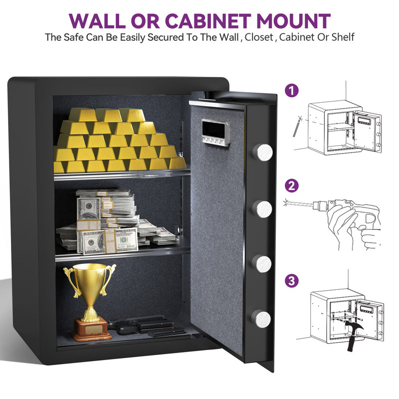 Security Safe Lock, 26.7" H x 18.8" W x 13.7" D