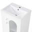 Meuble-lavabo de 20 po avec lavabo, meuble-lavabo avec tablette à deux niveaux, tablette réglable, bois massif et panneau de fibres à densité moyenne-2021909716