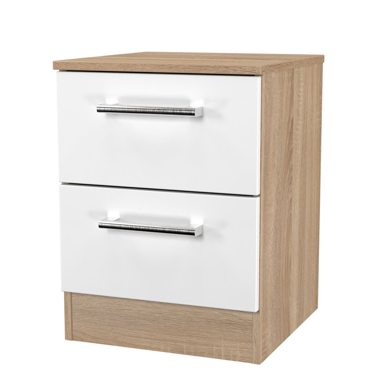37cm W Manufactured Wood Bedside Table
