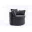 Chaise ergonomique pivotante à 360 degrés en tissu gris foncé avec rangement et siège rembourré-1792138023