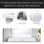 Table de coiffeuse 39 "avec miroir et miroir à écran tactile éclairé, coiffeuse avec tiroir pour chambre à coucher, blanc