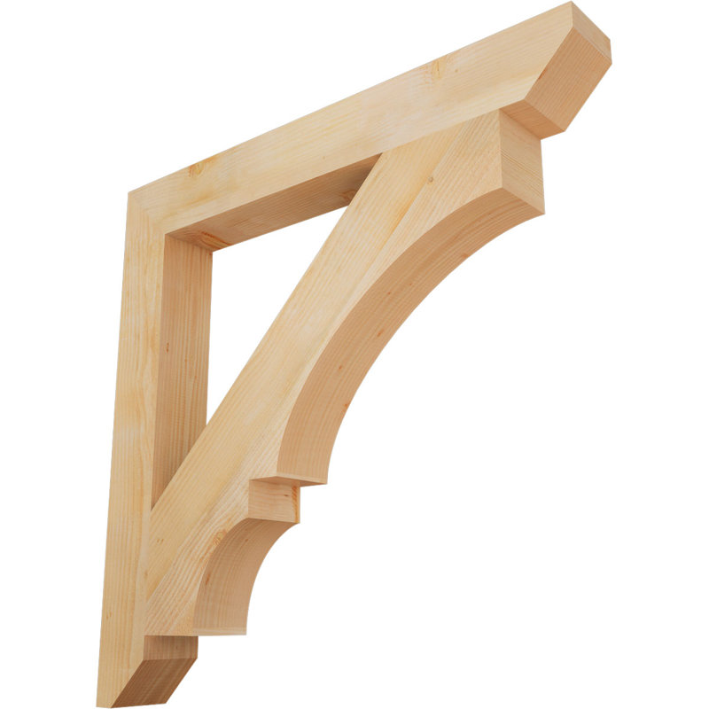 H 6 po x P 6 po Support en bois / corbeau, L 6 po x P 48 po x H 48 po, Sapin Douglas scié brut