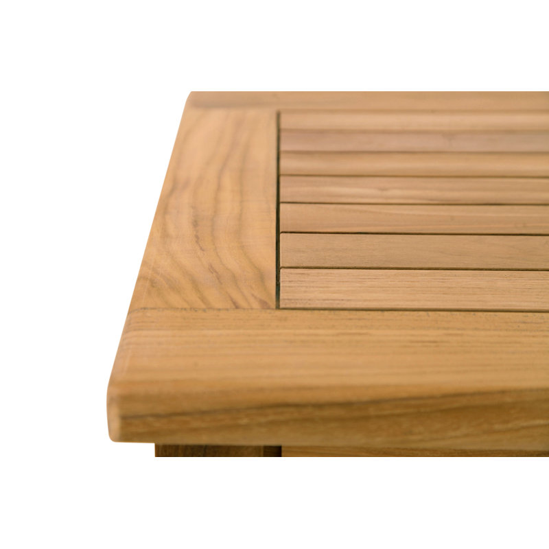 Table d'appoint carrée en teck 18 po Classic