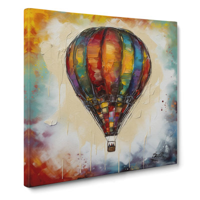 Hot Air Balloon Abstract Art No.1 - Wrapped Canvas