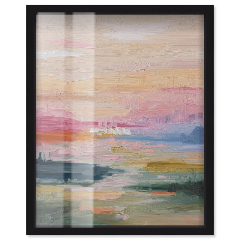 Evening Tones II Shadowbox Print Bedroom Wall Decor by Art Remedy, Black Frame, 30 x 36, 37"H x 31"W, Black Frame