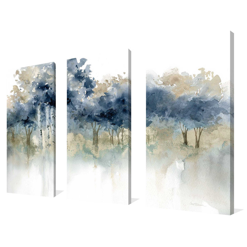 "Waters Edge I", ensemble de 3 impressions sur toiles