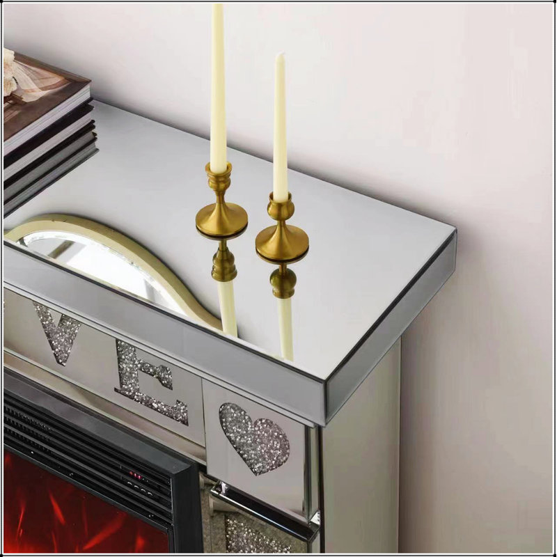 Meuble télé, armoire à miroir en acrylique à losanges