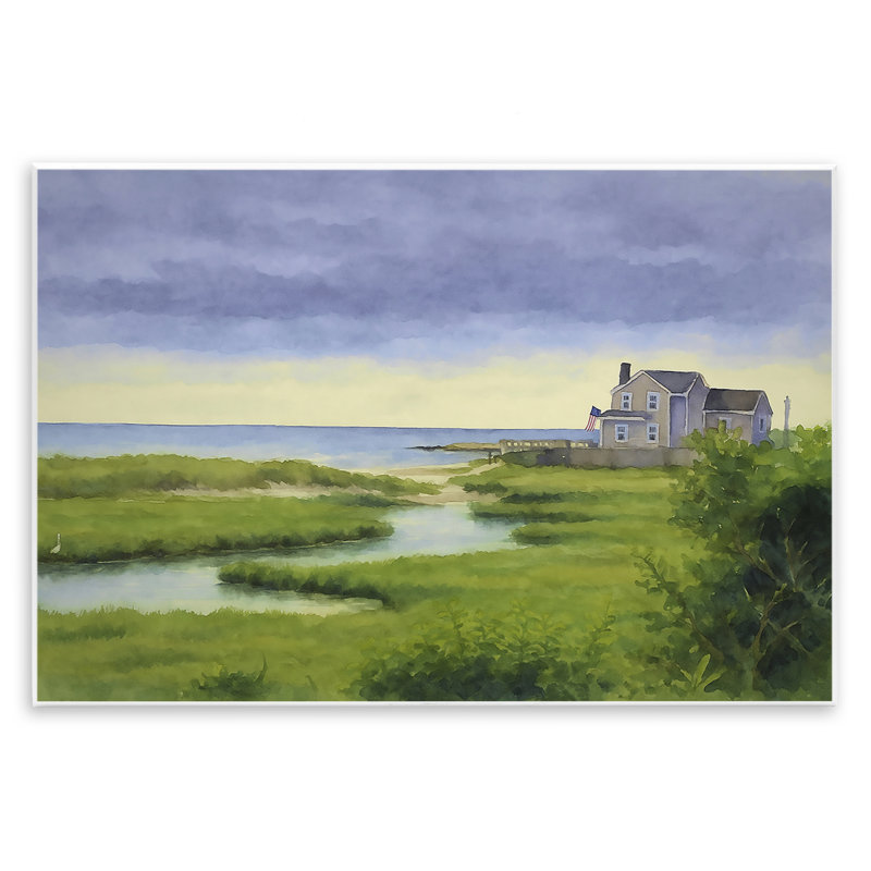 Plaque murale Marshside Serenity on Cape, design par Grotto Studios, 10" H x 15" W