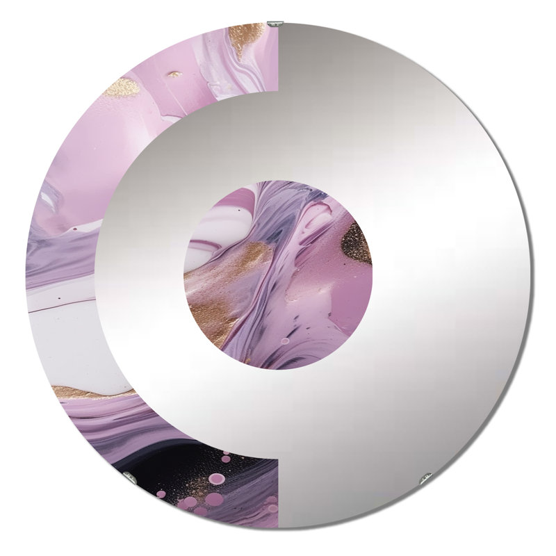 Gabilan - Miroir mural demi-cercle, 23,6 po x 23,6 po