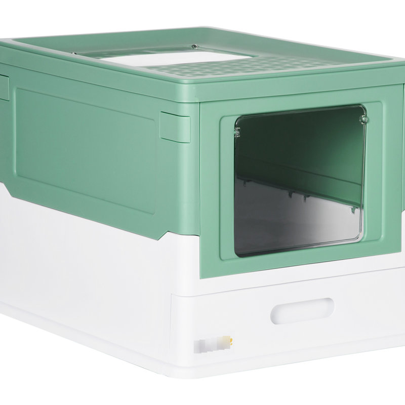 Litière à capuche pour chat - Portable, spacieuse, maison porteuse de gestion des odeurs, facile à assembler