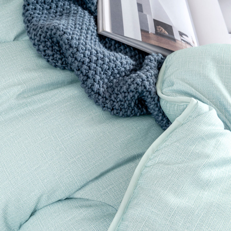 Édredon en lin tout-en-un, Édredon grand en duvet, Vert aurore