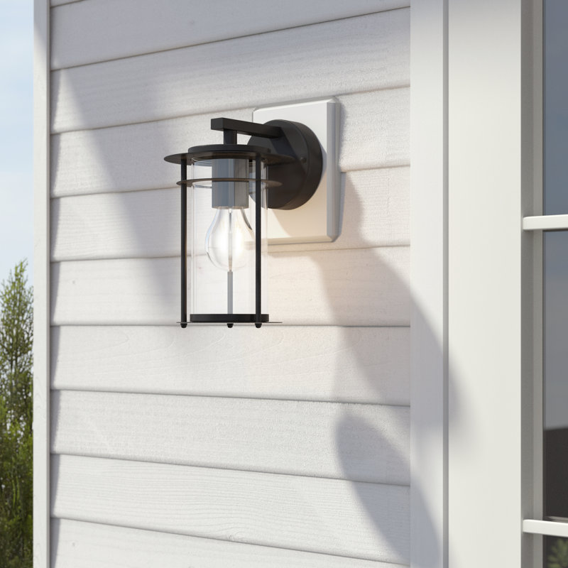 Millside 28cm H Outdoor Wall Lantern, Black